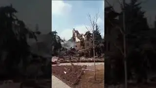 The destruction of the #Mariupol #theater after the #bombing by #Russian troops