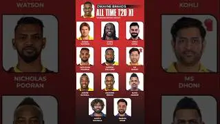 Dwayne bravo all time t20 playingx11 🤔 #shortsfeed #shortvideo #shorts #t20cricket