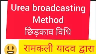 Broadcasting method ## यूरिया की छिड़काव विधि##👍