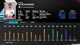 【MLBTheShow25Stats/メジャーリーグ選手能力】Diamondbacks 9 Blaze Alexander ARI ブレイズ・アレクサンダー選手