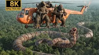 King Kong and Godzilla vs Giant Cobra Snake