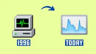 Windows Task Manager Icon Evolution [HowToCodeSchool.com]