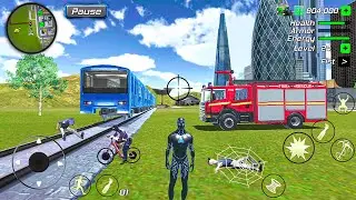 Black Hole Rope Hero Vice Vegas - Fire Truck Driving in Open City - Android Gameplay