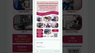 ✅Free Home appliances Installation and servicing Technician course🤩Free Food & Accomodation 😍#skill