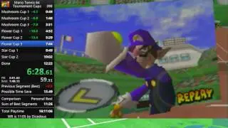 [Old PB] Mario Tennis 64 Personal Best: 11:54 (finally got sub-12)!