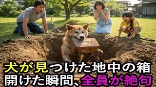 秋田犬が毎日同じ時間に庭を掘り続ける。3ヶ月後、そこから出てきたものに家族は言葉を失った