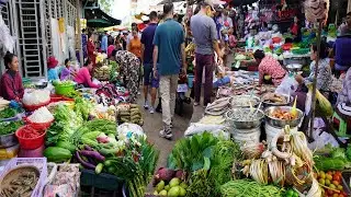 Amazing Countryside Market @Countryside &ndash; Activities Of Khmer People Buy Some Food In Food Market