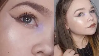 Лавандовый внутренний уголок, гламурная линия ресниц и яркий блик | MakeupJunkieG
