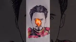 Iron man Helmet with Fire🔥#ironmandrawing #avengers #ironman #tonystark #shorts #drawing