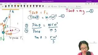 12.2c Example 1: Conical Pendulum | A2 Circular Motion | Cambridge A Level 9702 Physics