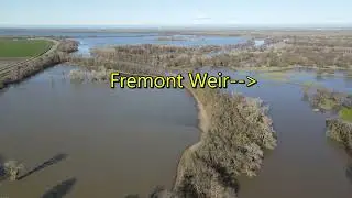 Sacramento River Overflowing at Fremont Weir!!