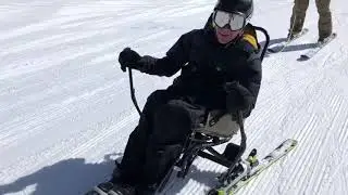 Adaptive skiing #C6 #quadriplegic