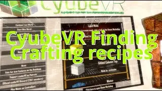 Cyube VR Finding Crafting recipes