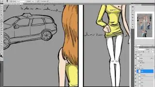 Colouring a comic page - by Amion