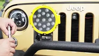 OEDRO&reg; 7 Inch 51W LED Light Bar (Yellow Cover) - Round Spot Light- for Jeep, SUV, Truck