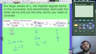 CalcBC 03 1-3 Infinite Limits, Limits at Infinity, Curve Sketch