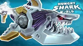 Upgrade Robot shark for max level |Hungry shark world hack mod