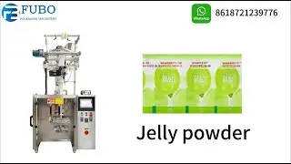 Azerbaijani Green Apple Jelly Powder Sachet packing machine | 4 sides sealing bag packing machine