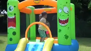9208 Monster Slide & Hoop Bouncer | Little Kids Jumping Castles