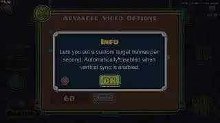 How to change your FPS in geometry dash!!!