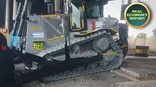 Andru mining receives centenary celebration grey-coloured D8 Caterpillar dozer