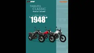 Enjoy Retro Classic vibes with the SR 125. Experience unlimited rides at a low EMI of just Rs 1948/-
