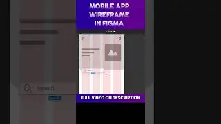 Mobile App Wireframe  UI UX Speed Design - Figma Tutorial