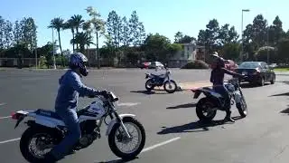 End of MSF Course and someone drops a bike to fail