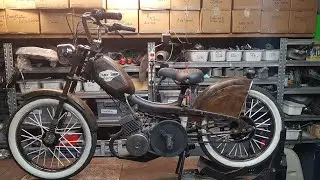 Transformation, modification, Customisation d'une Motobécane AV 42 des années 60. mobylette, moped,