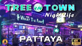 4K ►Tree Town Pattaya Walking Tour 🇹🇭 | The Most Lively Nightlife Spot in Pattaya