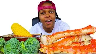 KING CRAB LEGS • SEAFOOD BOIL MUKBANG + 먹방 EATING SHOW!
