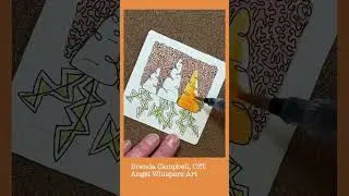 Mid Mod Garden Carrots: A Zentangle&reg; Inspired Art or ZIA project #zentangleinspiredart
