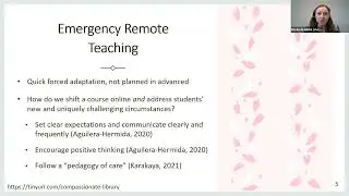 ACRL IS: Showing Them You Care: Incorporating Compassionate Teaching Strategies into Info Literacy