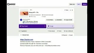 Quizizz demo of VET quiz