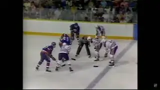 Kevin Lowe - 1984 Stanley Cup Final - Game 5 (1st period, partial)