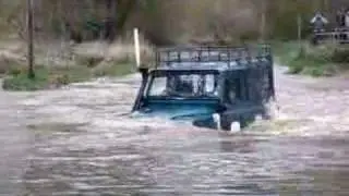 LAND ROVER DEFENDER 90 nearly SWEPT AWAY IN FORD