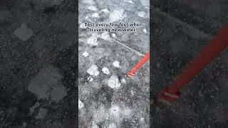 Checking early ice! (Safety first!!)