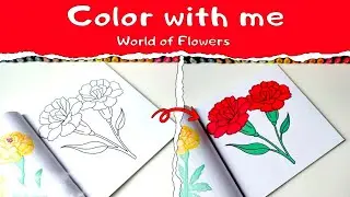 Flower Coloring 🌸 Bright Colors & Peaceful Creativity