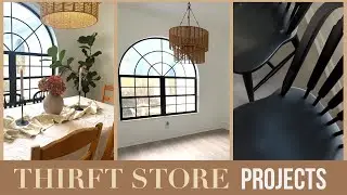DINING ROOM MAKEOVER ON A BUDGET USING THRIFTED ITEMS THRIFT STORE FLIPS SHOP WITH ME DIY PROJECTS