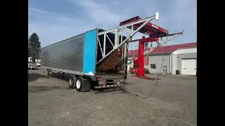 48&prime; GREAT DANE VAN BODY TRAILER WITH 4,000 LBS WAYNE CARGOMASTER ENCLOSED TRAILER BRIDGE CRANE