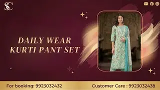 Daily Wear Kurti Pant Set | For Booking :- 9923032432  | Smart  Choice