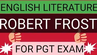English Literature #Robert Frost #biography #works#pyq for# PGT 