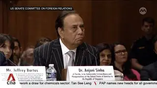 Anjani Sinha, Trump's pick for ambassador to Singapore, struggles with answers at Senate hearing