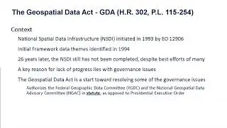 Geospatial Data Act