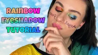 Watch this if you&rsquo;re tired of &ldquo;clean girl&rdquo; makeup// #Rainbow #Eyeshadow #Tutorial