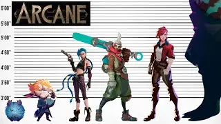 Epic Dimensions Unveiled: Arcane Characters Size Comparison | Satisfying Showdown