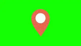 Map pointer green screen video - Map Pin green screen video - Location Pin GREEN Effect