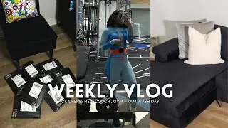 WEEKLY VLOG | PACK ORDERS,NEW COUCH ,GYM + KAM WASH DAY