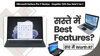 Microsoft Surface Pro 9 Review - Graphite 12th Gen Intel 2-in-1 | Review in Hindi | Features