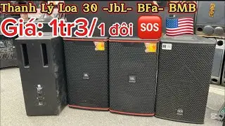 Loa bãi30 JBL made usa 🇺🇸 sub L studio xả kho đồng giá 1tr9/1 đôi đẹp 95% 1200w